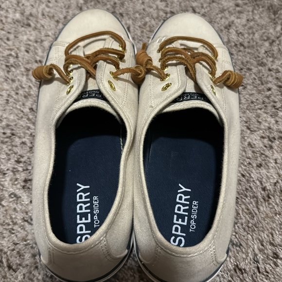 Sperry Cream Canvas with Brown Laces - Picture 3 of 6